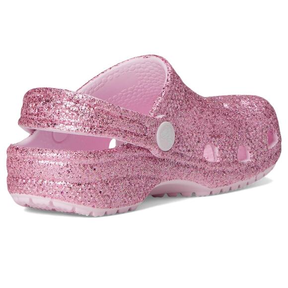 NWT Crocs Kids Classic Glitter Clogs – Pink Milk, Comfortable & Fun Shoes, 13 US - Picture 2 of 6